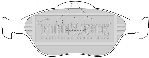BORG & BECK Комплект тормозных колодок, дисковый тормоз BBP1615